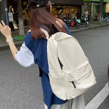 Xajzpa Black Grey White Red Versatile Backpack High Quality Large Capacity Waterproof Travel Bag Washable Nylon Computer Bag Unisex